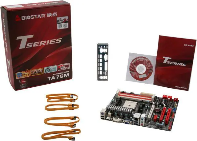 Alt view image 5 of 5 - BIOSTAR TA75M FM1 AMD A75 (Hudson D3) USB 3.0 HDMI Micro ATX AMD Motherboard