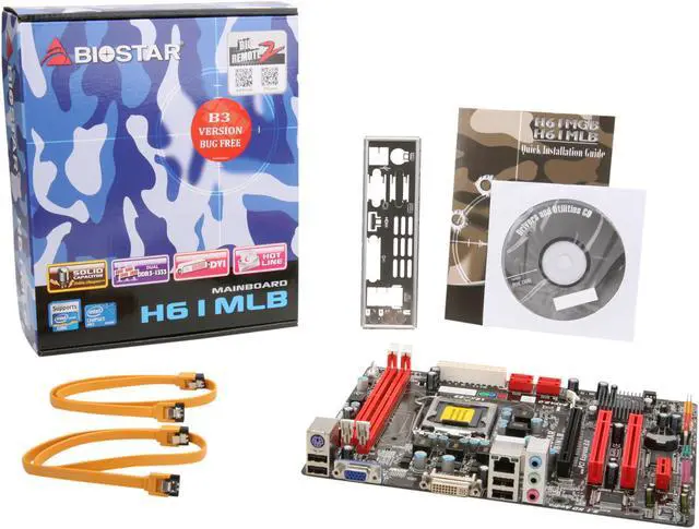 Alt view image 5 of 5 - BIOSTAR H61MLB LGA 1155 Intel H61 Micro ATX Intel Motherboard
