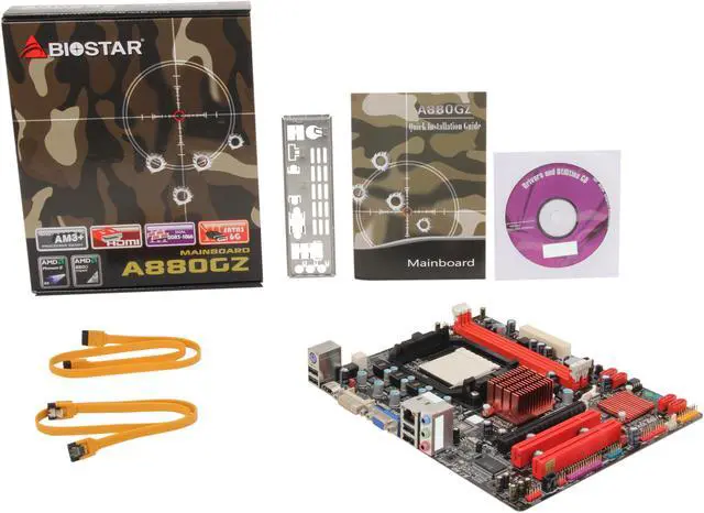 Alt view image 5 of 5 - BIOSTAR A880GZ AM3+ AMD 880G + SB850 HDMI Micro ATX AMD Motherboard