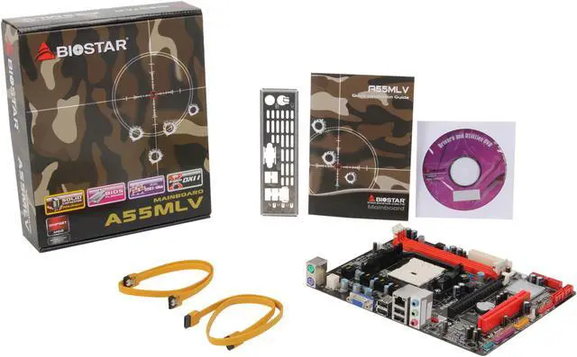 Alt view image 5 of 5 - BIOSTAR A55MLV FM1 AMD A55 (Hudson D2) Micro ATX AMD Motherboard