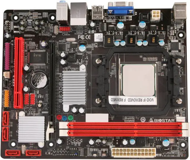 Alt view image 3 of 5 - BIOSTAR COMBOA7L3B AMD Sempron 130 AM3 AMD 760G Micro ATX Motherboard / CPU Combo