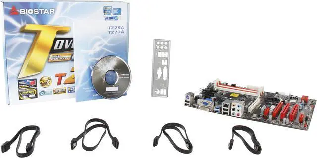 Alt view image 5 of 5 - BIOSTAR TZ77A LGA 1155 Intel Z77 HDMI USB 3.0 ATX Intel Motherboard with UEFI BIOS
