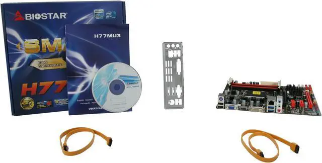 Alt view image 5 of 5 - BIOSTAR H77MU3 LGA 1155 Intel H77 HDMI USB 3.0 Micro ATX Intel Motherboard
