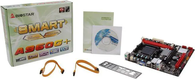 Alt view image 5 of 5 - BIOSTAR A960G+ AM3+ AMD 760G + SB710 Micro ATX AMD Motherboard