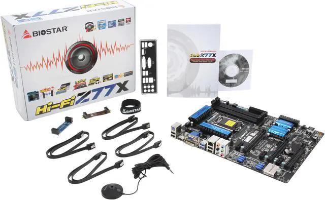 Alt view image 5 of 5 - BIOSTAR Hi-Fi Z77X 5.x LGA 1155 Intel Z77 HDMI USB 3.0 ATX Intel Motherboard