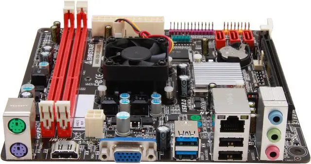 Alt view image 2 of 5 - BIOSTAR A68I-350 Deluxe R2.0 AMD Fusion APU 350D AMD A68 Mini ITX Motherboard / CPU Combo