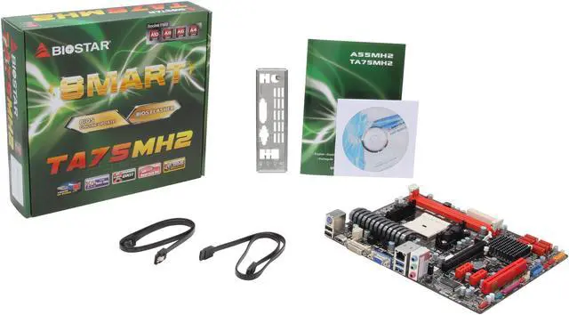 Alt view image 5 of 5 - BIOSTAR TA75MH2 FM2 AMD A75 (Hudson D3) USB 3.0 HDMI Micro ATX AMD Motherboard