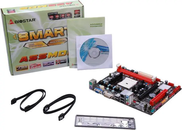 Alt view image 5 of 5 - BIOSTAR AMD A55MD2 Ver. 7.0 (Hudson D2) Micro ATX AMD Motherboard
