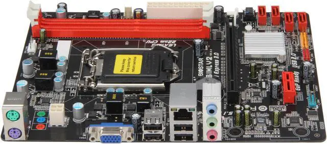 Alt view image 2 of 5 - BIOSTAR H61MLV2 LGA 1155 Intel H61 Micro ATX Intel Motherboard