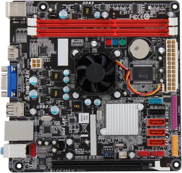 Alt view image 4 of 5 - BIOSTAR NM70I-1037U Intel Celeron 1037U Dual-Core 1.8GHz Intel NM70 Mini ITX Motherboard / CPU / VGA Combo