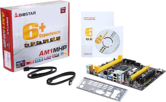Alt view image 5 of 5 - BIOSTAR AM1MHP AM1 USB 3.0 HDMI Micro ATX AMD Motherboard