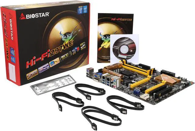 Alt view image 5 of 5 - BIOSTAR Hi-Fi Z97WE LGA 1150 Intel Z97 HDMI USB 3.0 ATX Intel Motherboard