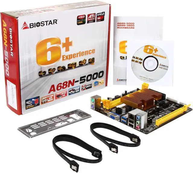 Alt view image 5 of 5 - BIOSTAR A68N-5000 AMD A4-5000 Quad-Core APU Mini ITX Motherboard / CPU / VGA Combo