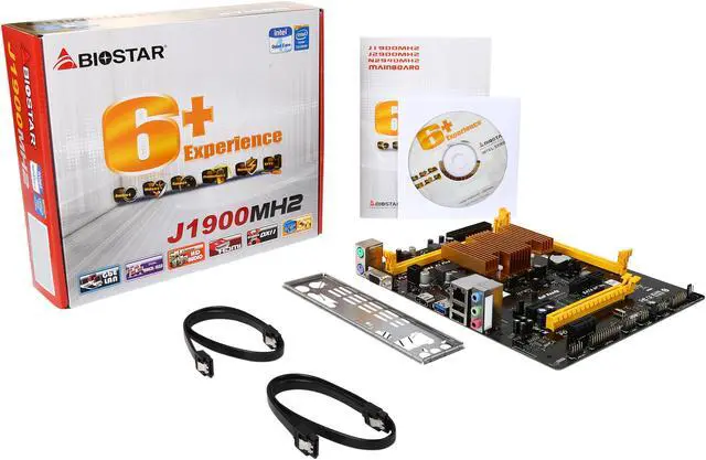 Alt view image 5 of 5 - BIOSTAR J1900MH2 Ver. 6.x Intel Celeron J1900 (2.0 GHz) Quad-Core Processor Micro ATX Motherboard / CPU Combo