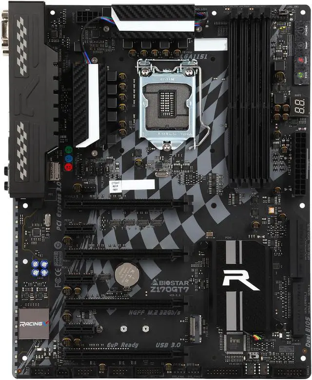 Alt view image 4 of 5 - BIOSTAR RACING Z170GT7 LGA 1151 Intel Z170 HDMI USB 3.1 USB 3.0 ATX Intel Motherboard