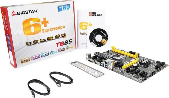 Alt view image 5 of 7 - BIOSTAR TB85 LGA 1150 Intel B85 SATA 6Gb/s USB 3.0 ATX Intel Motherboards for Cryptocurrency Mining (BTC)
