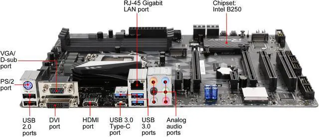 Alt view image 2 of 5 - BIOSTAR B250GT5 LGA 1151 Intel B250 HDMI USB 3.0 ATX Motherboards - Intel