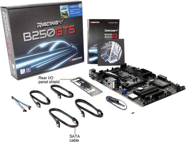 Alt view image 5 of 5 - BIOSTAR B250GT5 LGA 1151 Intel B250 HDMI USB 3.0 ATX Motherboards - Intel