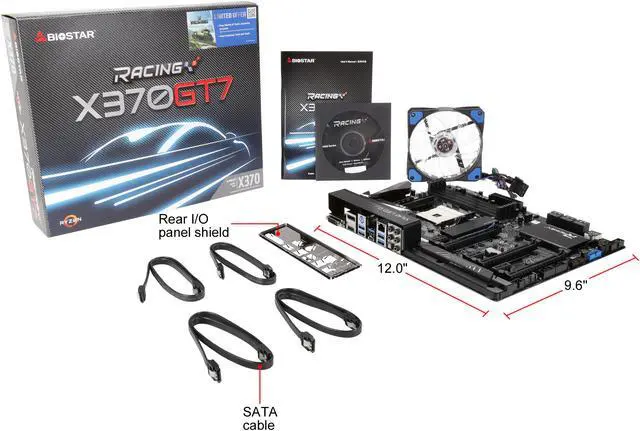 Alt view image 10 of 9 - BIOSTAR X370GT7 /LED FAN AM4 AMD X370 USB 3.1 HDMI ATX Motherboards - AMD