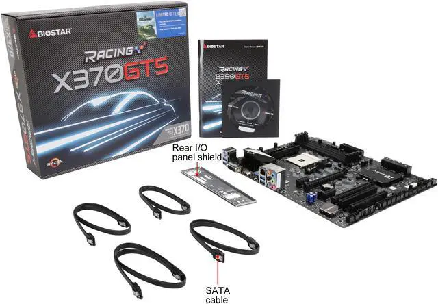 Alt view image 5 of 5 - BIOSTAR X370GT5-NF AM4 AMD X370 USB 3.1 HDMI ATX AMD Motherboard