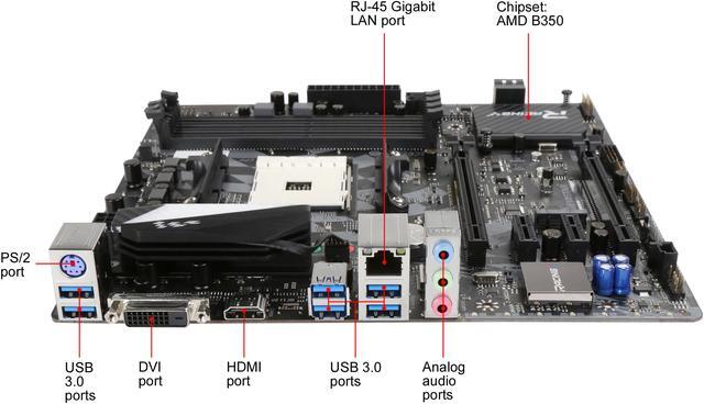 Alt view image 3 of 5 - BIOSTAR B350GT3 AM4 AMD B350 Micro ATX Motherboards - AMD
