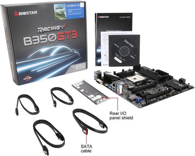Alt view image 6 of 5 - BIOSTAR B350GT3 AM4 AMD B350 Micro ATX Motherboards - AMD