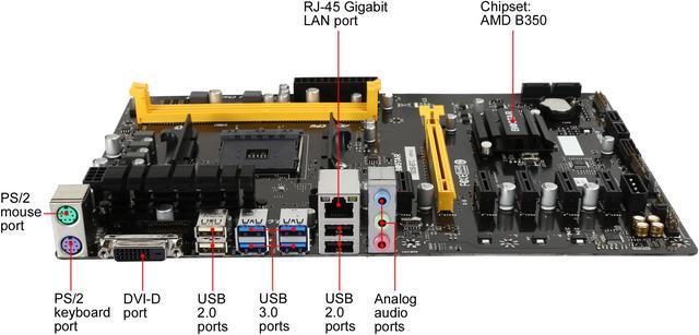 BIOSTAR TB350-BTC AM4 AMD B350 SATA 6Gb/s USB 3.1 ATX AMD