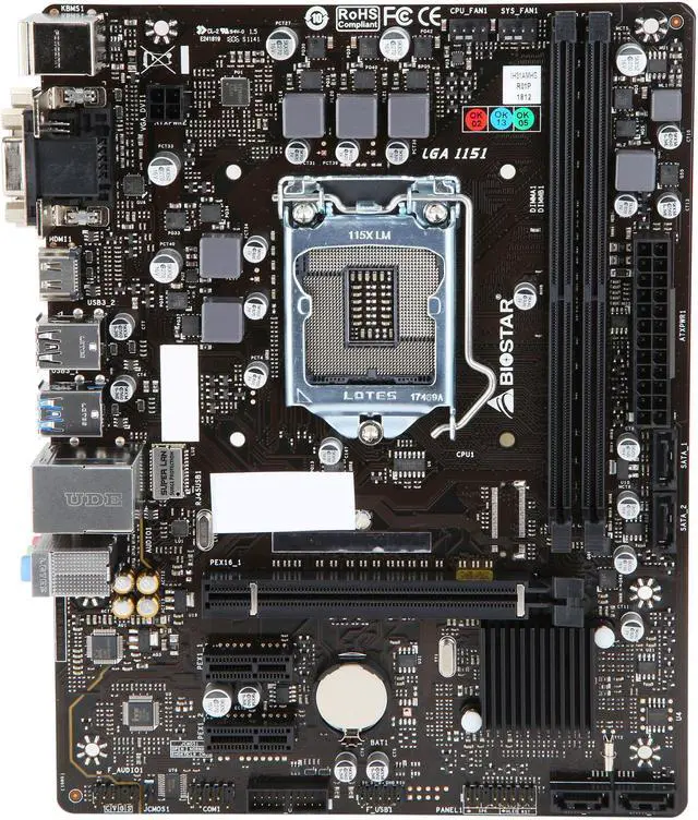 Alt view image 3 of 6 - BIOSTAR H310MHD PRO LGA 1151 (300 Series) Intel H310 HDMI USB 3.1 Micro ATX Intel Motherboard