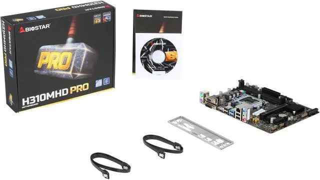 Alt view image 6 of 6 - BIOSTAR H310MHD PRO LGA 1151 (300 Series) Intel H310 HDMI USB 3.1 Micro ATX Intel Motherboard