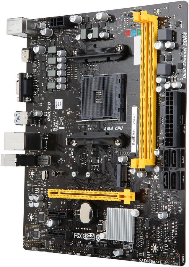 BIOSTAR B450MH AM4 AMD B450 SATA 6Gb/s Micro ATX AMD Motherboard