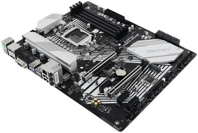 Alt view image 2 of 5 - BIOSTAR RACING Z490A-SILVER LGA 1200 Intel Z490 ATX Intel Motherboard