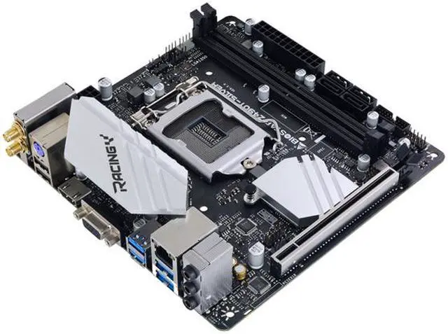 Alt view image 2 of 6 - BIOSTAR RACING Z490T-SILVER LGA 1200 Intel Z490 Mini ITX Intel Motherboard