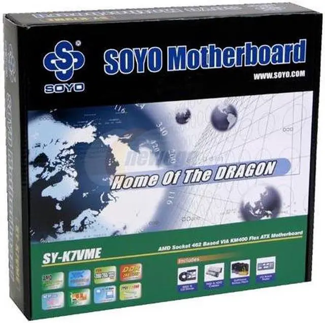 Alt view image 4 of 4 - SOYO SY-K7VME 462(A) VIA KM400 Micro ATX AMD Motherboard