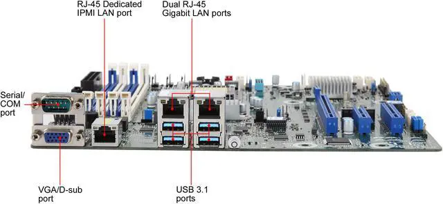 Alt view image 6 of 6 - AsRock Rack E3C246D4U Micro ATX Server Motherboard LGA 1151 Intel C246