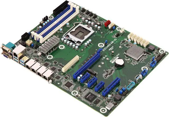 Alt view image 2 of 5 - AsRock Rack E3C246D4M-4L ATX Server Motherboard LGA 1151 Intel C246 with 4 GLAN