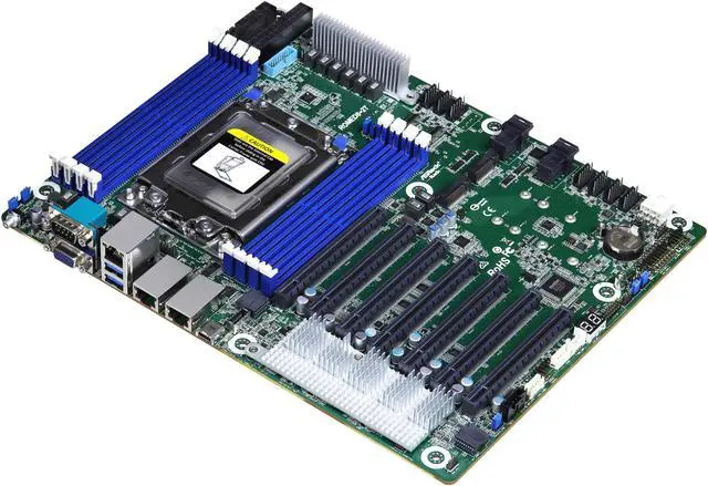 Alt view image 3 of 7 - Asrock Rack ROMED8-2T Server Motherboard AMD EPYC 7003 (with AMD 3D V-Cache Technology)/7002 series processors SP3 (LGA 4094) Dual 10GbE