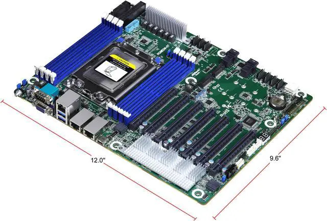 Alt view image 4 of 7 - Asrock Rack ROMED8-2T Server Motherboard AMD EPYC 7003 (with AMD 3D V-Cache Technology)/7002 series processors SP3 (LGA 4094) Dual 10GbE