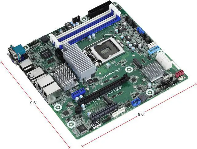 Alt view image 4 of 7 - AsRock Rack Z490D4U-2L2T mATX Server Motherboard Intel 10th Gen. Core i9/i7/i5/i3, Pentium, Celeron Series Processors Z490