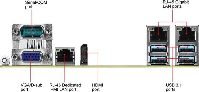 Alt view image 4 of 4 - AsRock Rack W480D4U mATX Server Motherboard Intel  LGA 1200 Xeon W-1200 00 W480