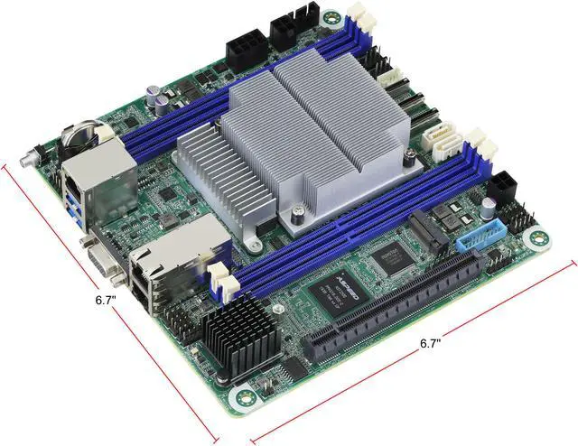 Alt view image 4 of 7 - AsRock Rack EPYC3451D4I2-2T Mini-ITX Server Motherboard SP4 AMD EPYC Embedded 3451