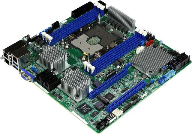 Alt view image 3 of 7 - AsRock Rack EPC621D6U-2T16R Micro ATX Server Motherboard LGA3647 Intel C621 Dual 10 GLAN LSI3616