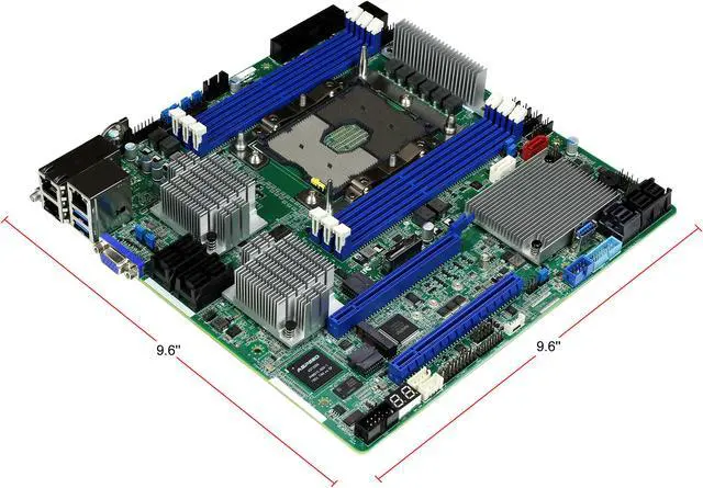 Alt view image 4 of 7 - AsRock Rack EPC621D6U-2T16R Micro ATX Server Motherboard LGA3647 Intel C621 Dual 10 GLAN LSI3616