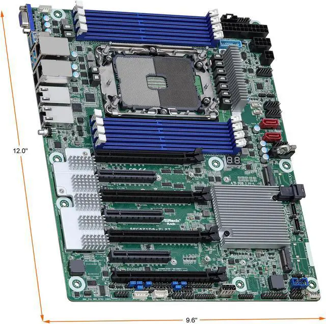 Alt view image 4 of 7 - AsRock Rack SPC621D8-2L2T ATX Server Motherboard Single Socket P+ (LGA 4189) Intel C621A