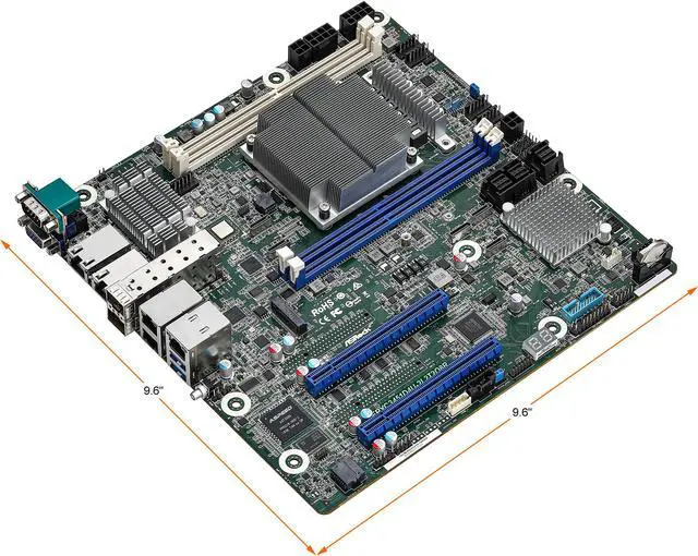Alt view image 4 of 6 - AsRock Rack EPYC3451D4U-2L2T2O8R Micro-ATX Server Motherboard AMD EPYC Embedded 3451 SoC SP4