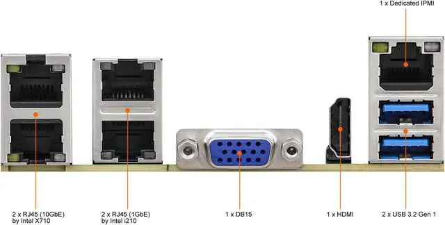 Alt view image 6 of 7 - AsRock Rack B550D4ID-2L2T Deep mini-ITX Server Motherboard AMD Ryzen 5000 Series AM4 (PGA 1331) B550 Dual 1GbE+10GbE
