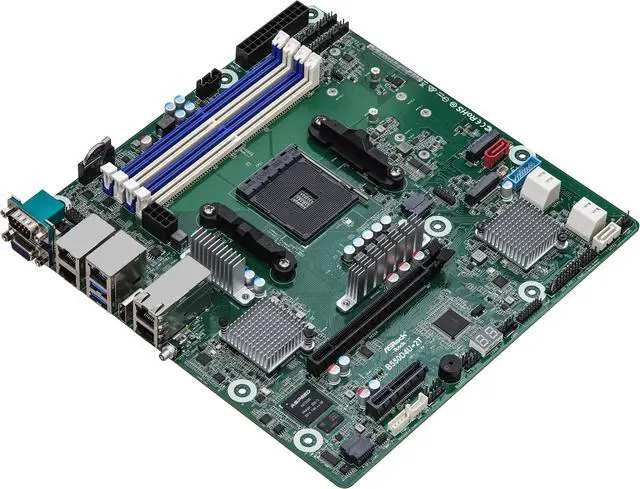 Alt view image 2 of 4 - AsRock Rack B550D4U-2T mATX Server Motherboard Single Single Socket AM4 (PGA1331) AMD Ryzen 5000, AMD B550 Dual 1GbE+10GbE
