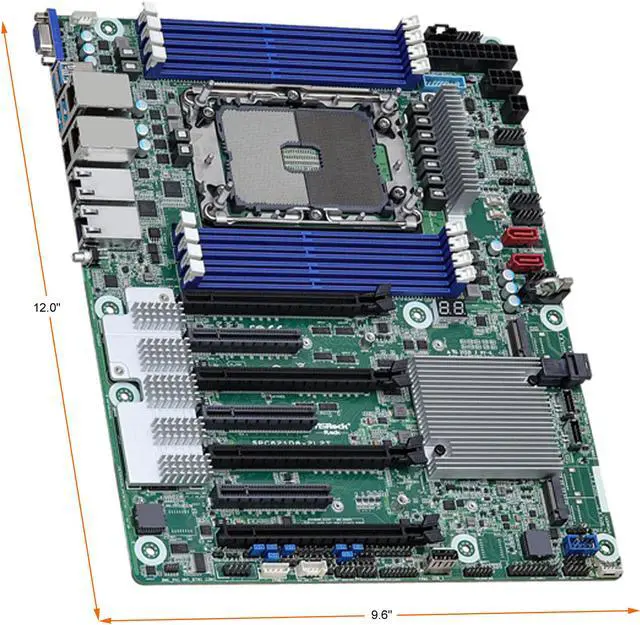 Alt view image 2 of 2 - AsRock Rack SPC621D8-2T ATX Server Motherboard LGA 4189 Intel C621A