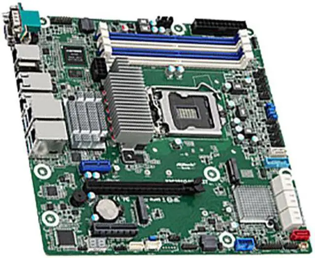 Alt view image 2 of 4 - AsRock Rack E3C256D4U-2L2T Micro ATX Server Motherboard Single Socket H5 (LGA1200) Intel C256