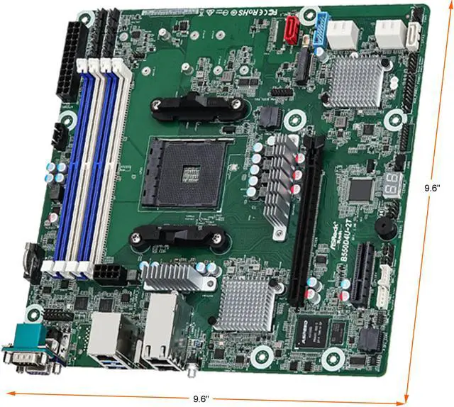 Alt view image 3 of 4 - AsRock Rack B550D4U Micro-ATX Server Motherboard AMD AM4 (PGA1331) Ryzen 5000 Series Processors Dual 1G RJ45