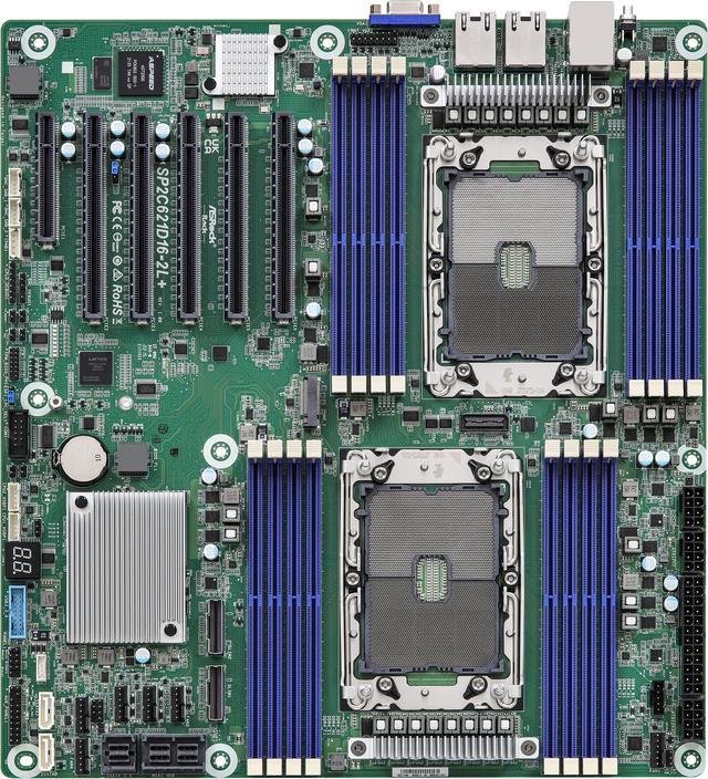 Asrock Rack SP2C621D16-2L+ EEB Server Motherboard Dual Socket 3rd Gen Intel  Xeon Scalable processors P+ (LGA 4189) Dual 1GbE